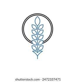 wheat concept line icon. Simple element illustration. wheat concept outline symbol design.