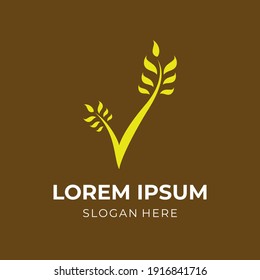 wheat concept vector flat gold color style