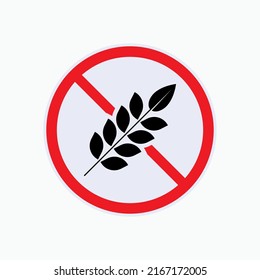 Wheat Crisis Icon. No Foodstuffs Symbol - Vector.