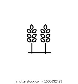 wheat crop allergy icon vector illustration