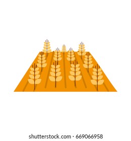 Wheat crop isolated icon
