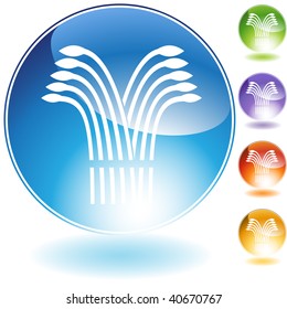Icono de cristal de trigo aislado en un fondo blanco.
