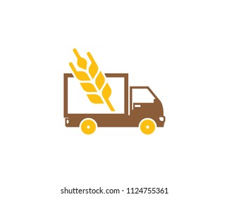 Wheat Delivery Icon Logo Design Element
