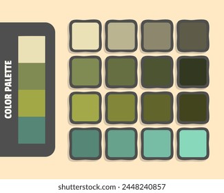Wheat dimgray yellowgreen slategray color palette, colour matching, rgb colors, harmonious colours catalog sample, design and edit idea