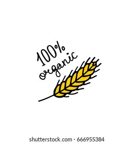 wheat doodle icon