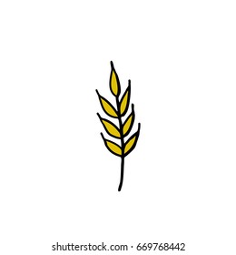 wheat doodle icon