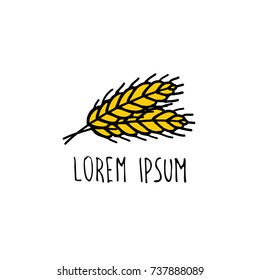 wheat doodle icon
