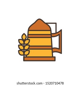 wheat drink oktoberfest icon line filled