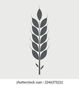 Wheat ear in the field vector icon