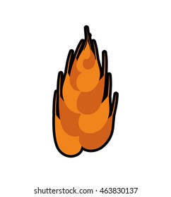 wheat ear healthy food organic food market icon. Isolated and flat illustration. Vector graphic
