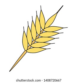 wheat ear icon cartoon vector illustration graphic design