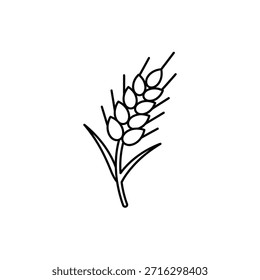 Ilustración de diseño de icono de oreja de trigo