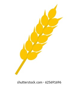 Wheat ear icon flat isolated on white background vector illustration