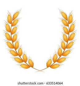 Wheat ear icon. Food grain agriculture and natural theme. Isolated design. Vector illustration
