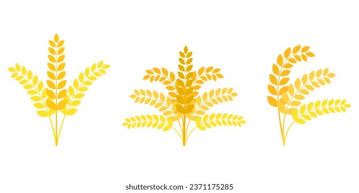 Wheat ear icon. Grain icon. Agriculture symbol. Wheat ear logo. Vector illustration. EPS 10.