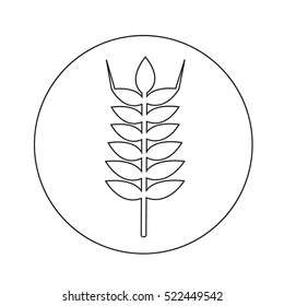 wheat ear icon illustration design