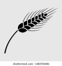 Wheat Ear icon isolated on white background. Vector illustration