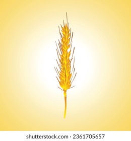 ilustración vectorial aislada del oído de trigo