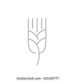  Wheat ear line icon, outline vector logo illustration