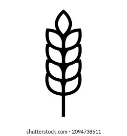 Wheat ear line icon, vector logo isolated on white background
