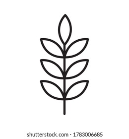 Wheat ear line style icon design, Food grain agriculture natural seed plant organic and corn theme Vector illustration