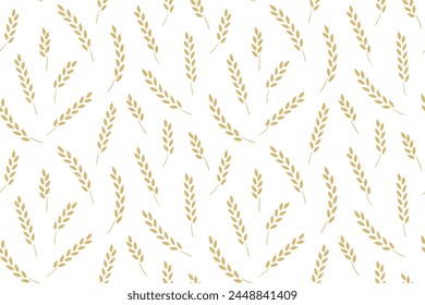 wheat ear seamless golden pattern with wheat ears; great for first holy communion invitation and other accessories - vector illustration