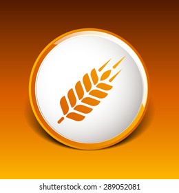 Wheat ear technical logo template. Construction or building sign.