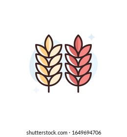 Icono del vector de oído de trigo. archivo EPS 10 de estilo ilustración