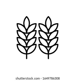 Wheat Ear Vector Line Icon. illustration Style EPS 10 File