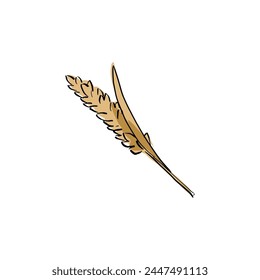 wheat ears cartoon drawing vector