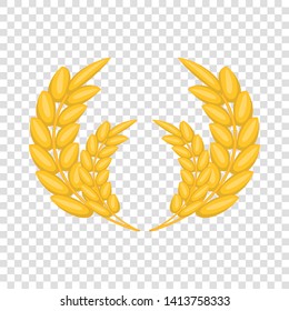 Wheat ears frame icon. Cartoon illustration of wheat ears frame vector icon for web design