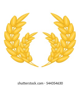 Wheat ears frame icon. Cartoon illustration of wheat ears frame vector icon for web design