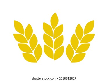 Wheat ears or grain icon. Vector illustration.
