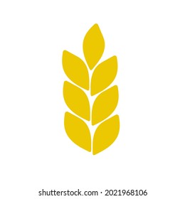 Wheat ears or grain icon. Vector illustration.