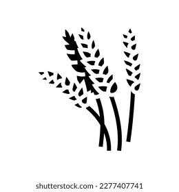 wheat ears harvest yellow glyph icon vector. wheat ears harvest yellow sign. isolated symbol illustration