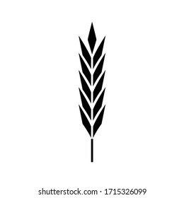 Wheat ears icon, logo isolated on white background