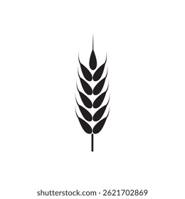 Wheat ears icon, logo isolated on white background
