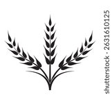 Wheat ears icon set. Wheat logo. Grain spikes set icons. Grain icon. Agriculture symbol. vector illustration.