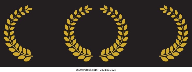 Wheat ears icon set. Wheat logo. Grain spikes set icons. Grain icon. Agriculture symbol. vector illustration.