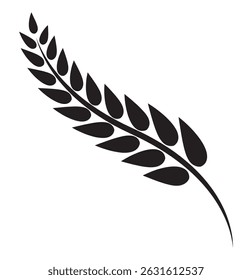 Wheat ears icon set. Wheat logo. Grain spikes set icons. Grain icon. Agriculture symbol. vector illustration.