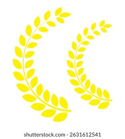 Conjunto de ícones de orelhas de trigo. Logotipo do trigo. Os picos de grãos definem ícones. Ícone Granulado. Símbolo agrícola. ilustração vetorial.