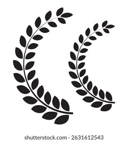 Conjunto de ícones de orelhas de trigo. Logotipo do trigo. Os picos de grãos definem ícones. Ícone Granulado. Símbolo agrícola. ilustração vetorial.
