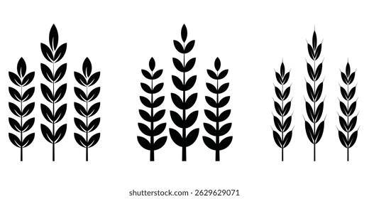  wheat ears icon. Wheat symbol vector flat icons.