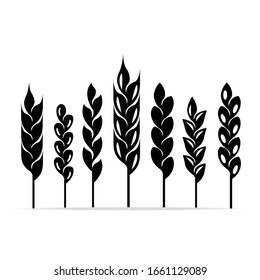 Wheat Ears Icons and Logo Set.