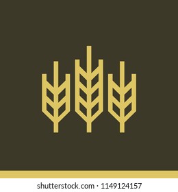 Wheat ears illustration symbol 
