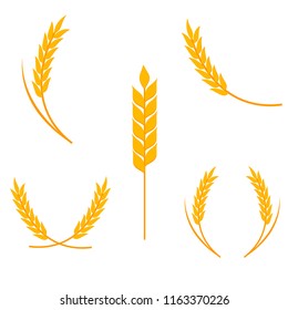 Wheat Ears Logo. Vector Illustration On White Background