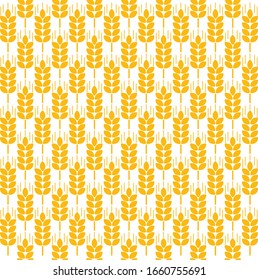 Wheat ears seamless pattern vector