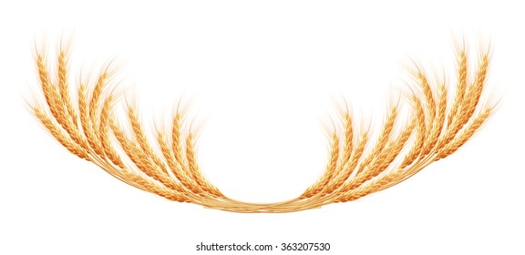 Wheat ears with space for text. EPS 10 vector file included
