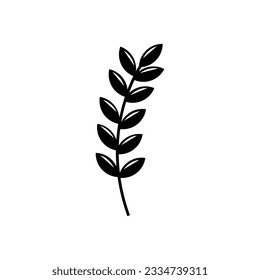 wheat ears spike lets with grains vector illustration on white background