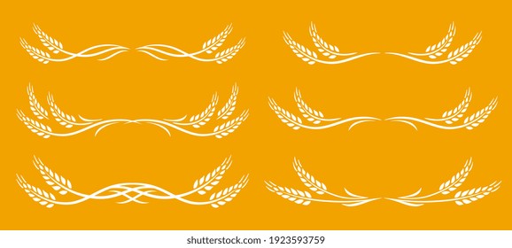 wheat ears spikes set with design elements